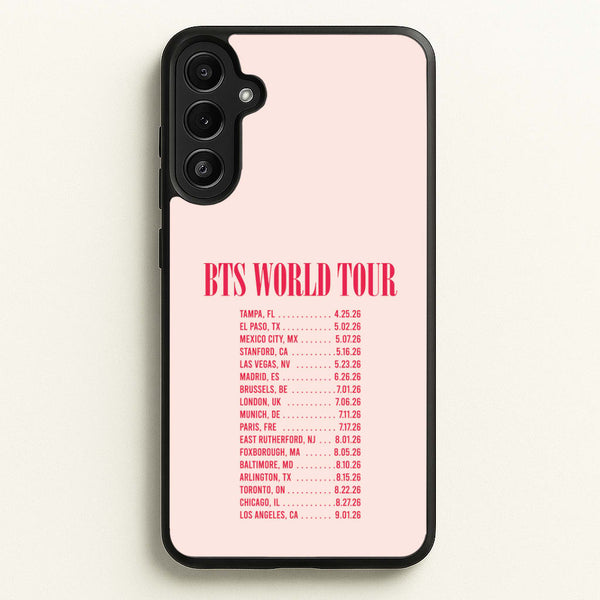 K-Pop Band World Tour List 2026 Galaxy A36 Case