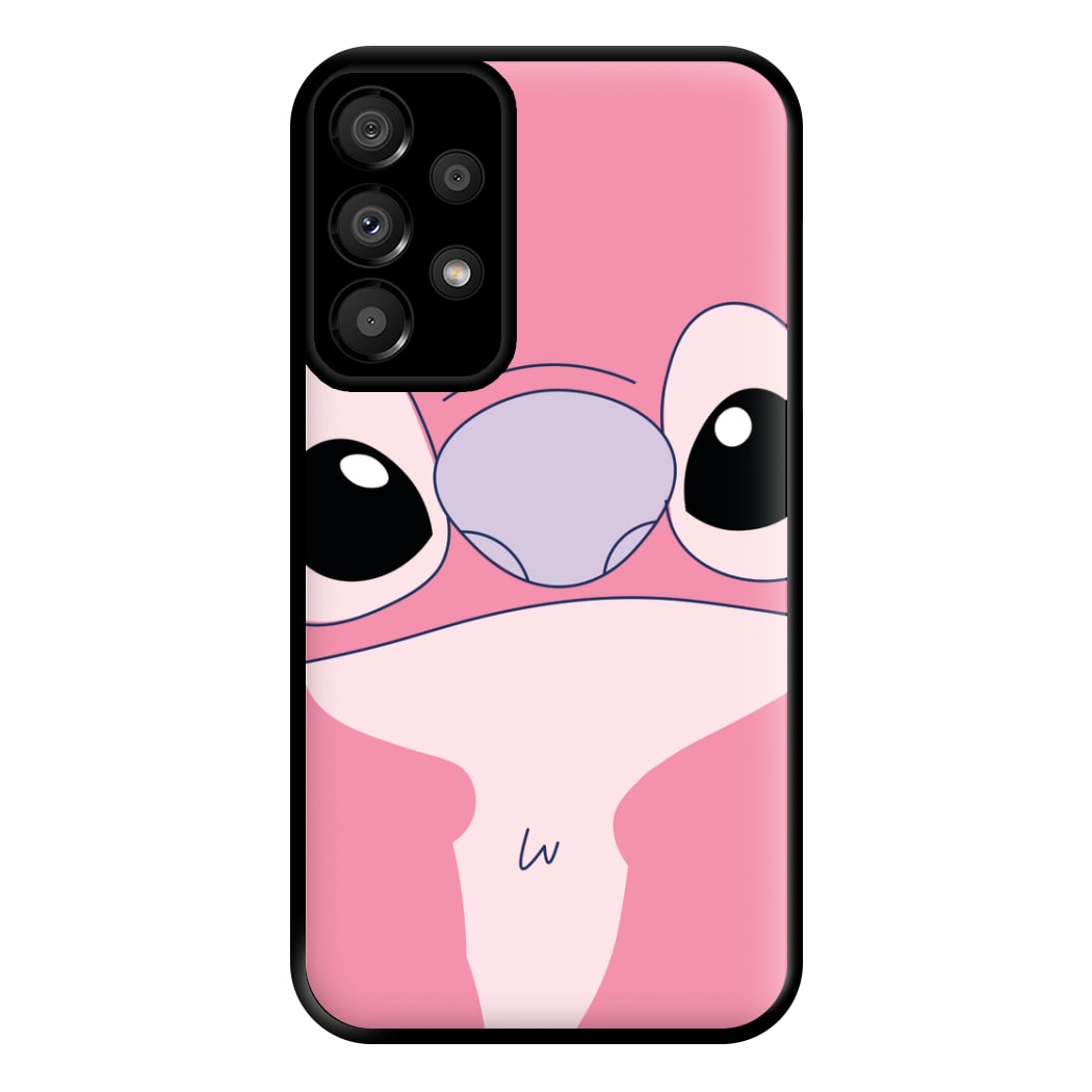 Cute Pink Alien Face Galaxy A33 Case