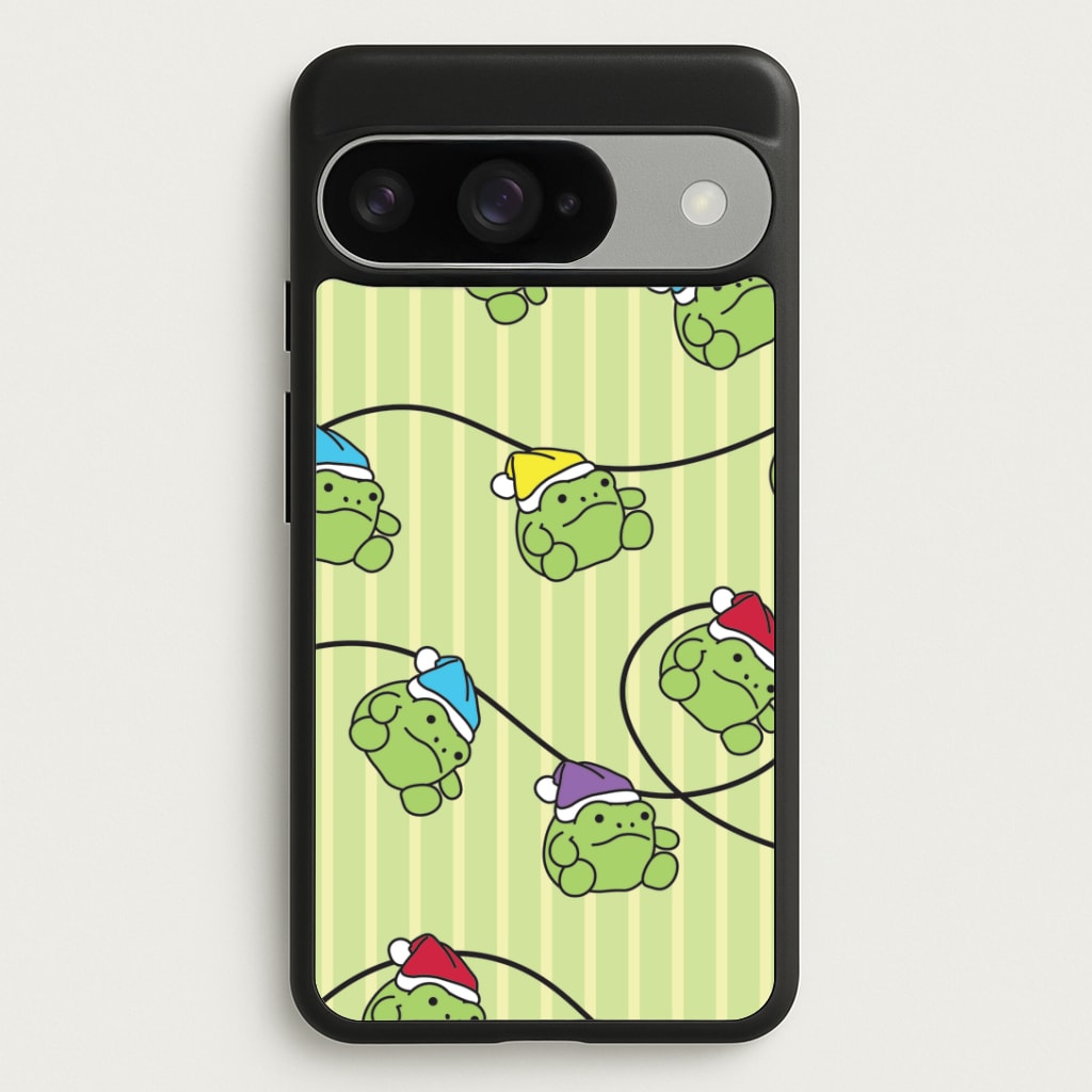 Christmas Frog Plush Fairylights Pattern Google Pixel 10 / 10 Pro Case