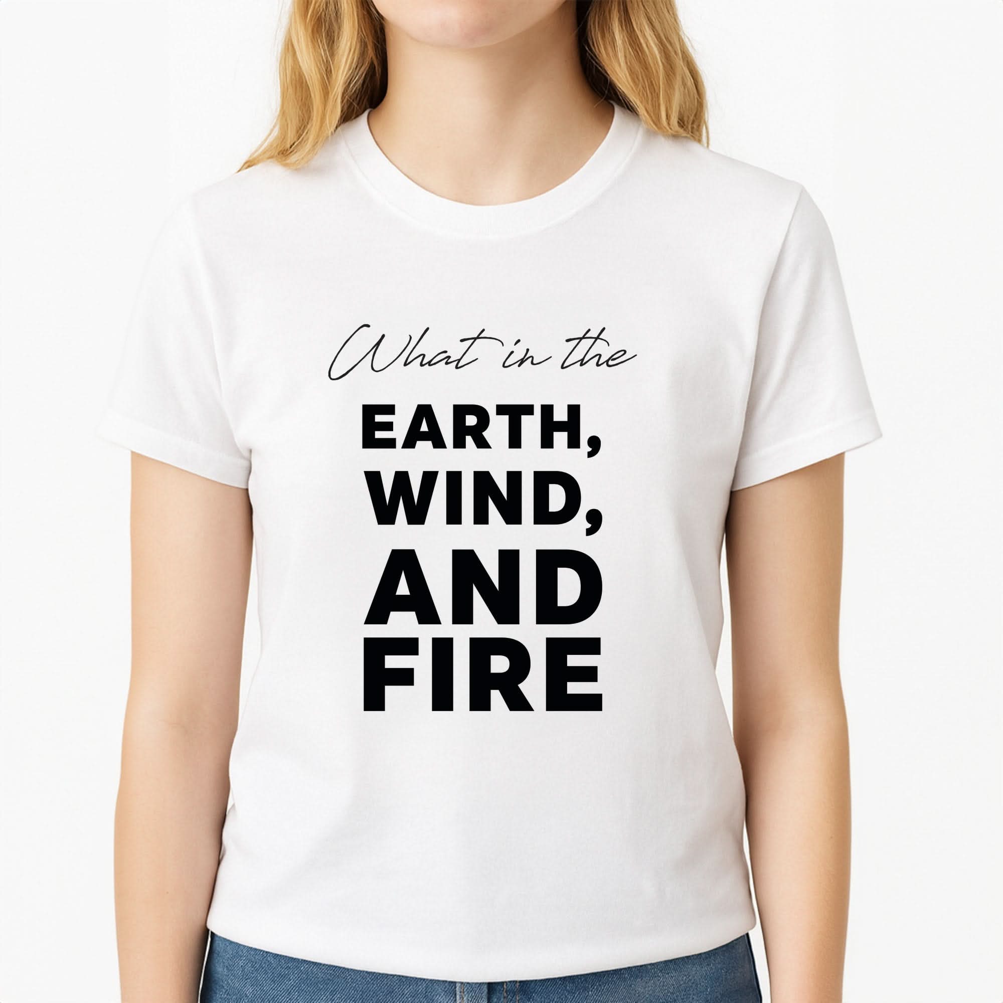 What In The Earth, Wind And Fire Womens T-Shirt