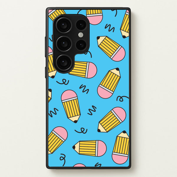 Pencils And Scribbles Pattern Galaxy S24 Ultra Case