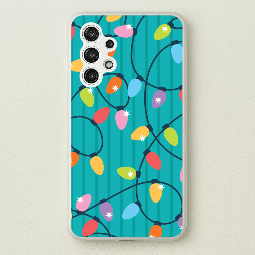 Funky Christmas Lights Pattern Galaxy A13 Case