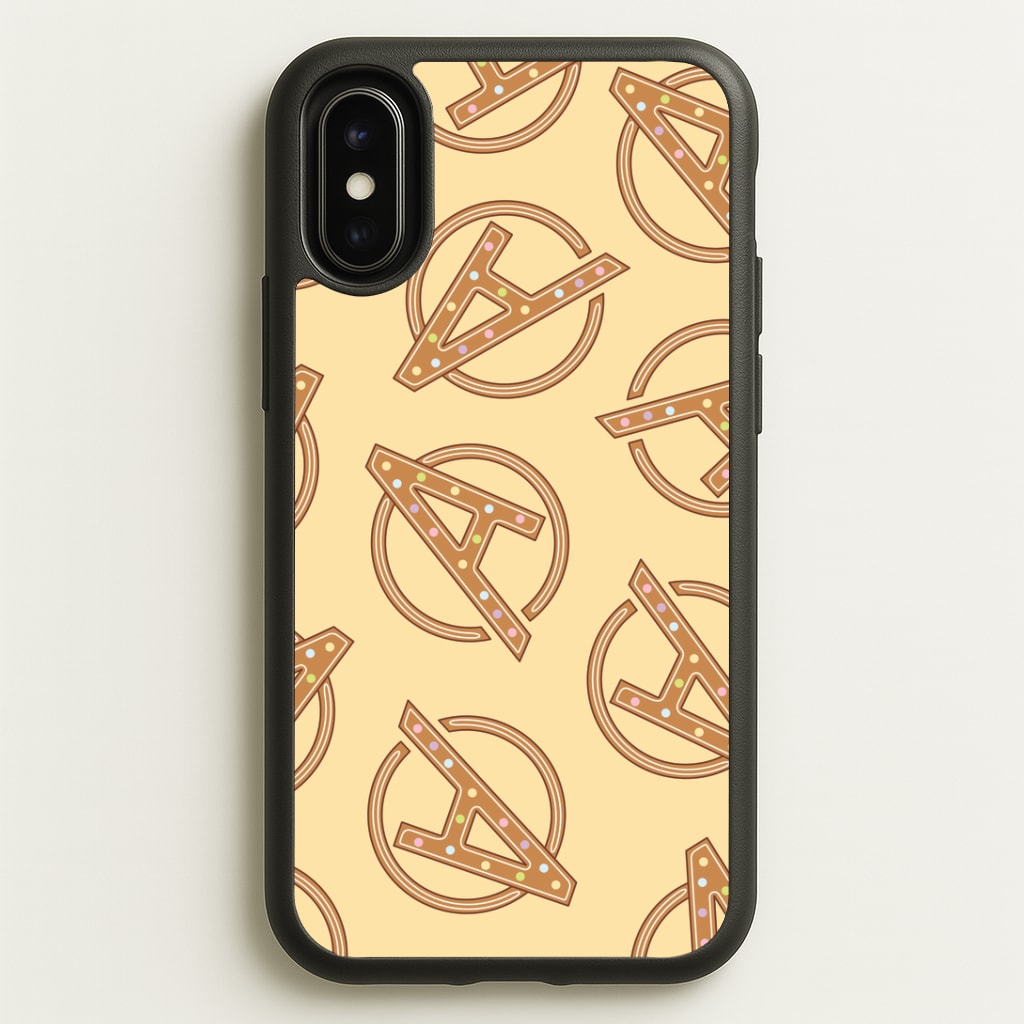 Superhero Team Gingerbread Pattern iPhone X / XS Case