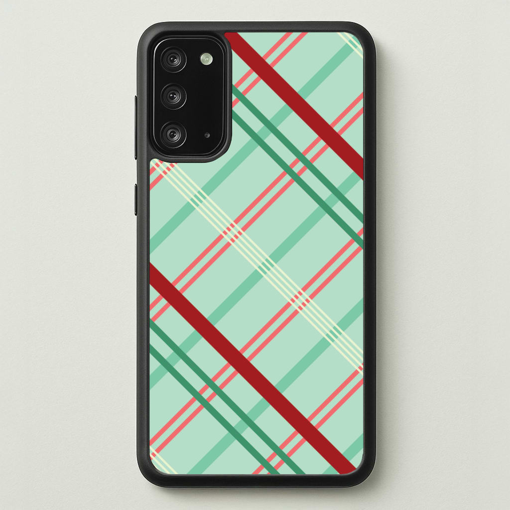 Pastel Tartan Christmas Pattern Galaxy Note 20 Case