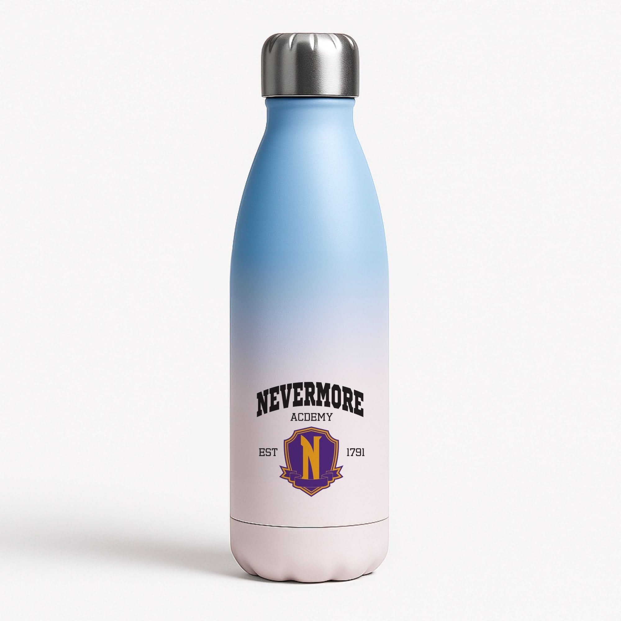 Addams Academy Purple Blue Water Bottle