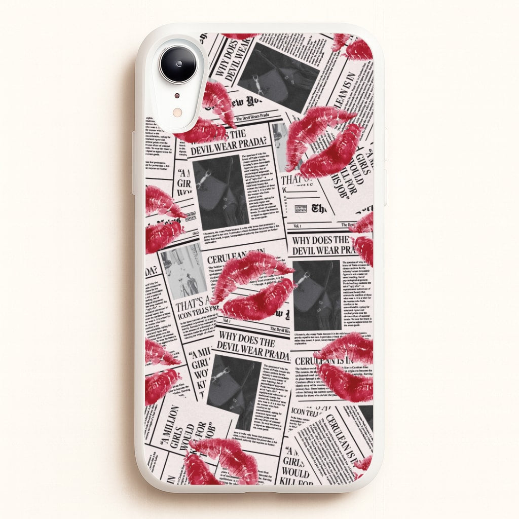 Front Page Kisses iPhone XR Case
