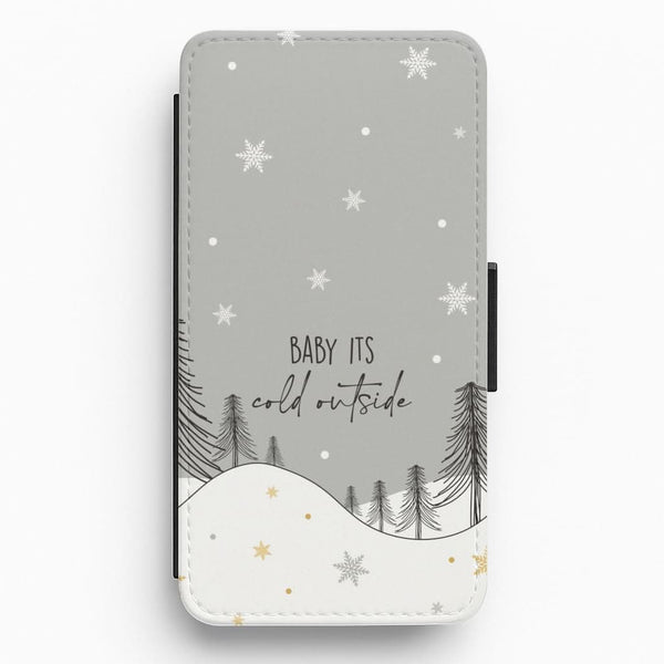 Baby It's Cold Outisde Landscape Flip / Wallet Phone Case