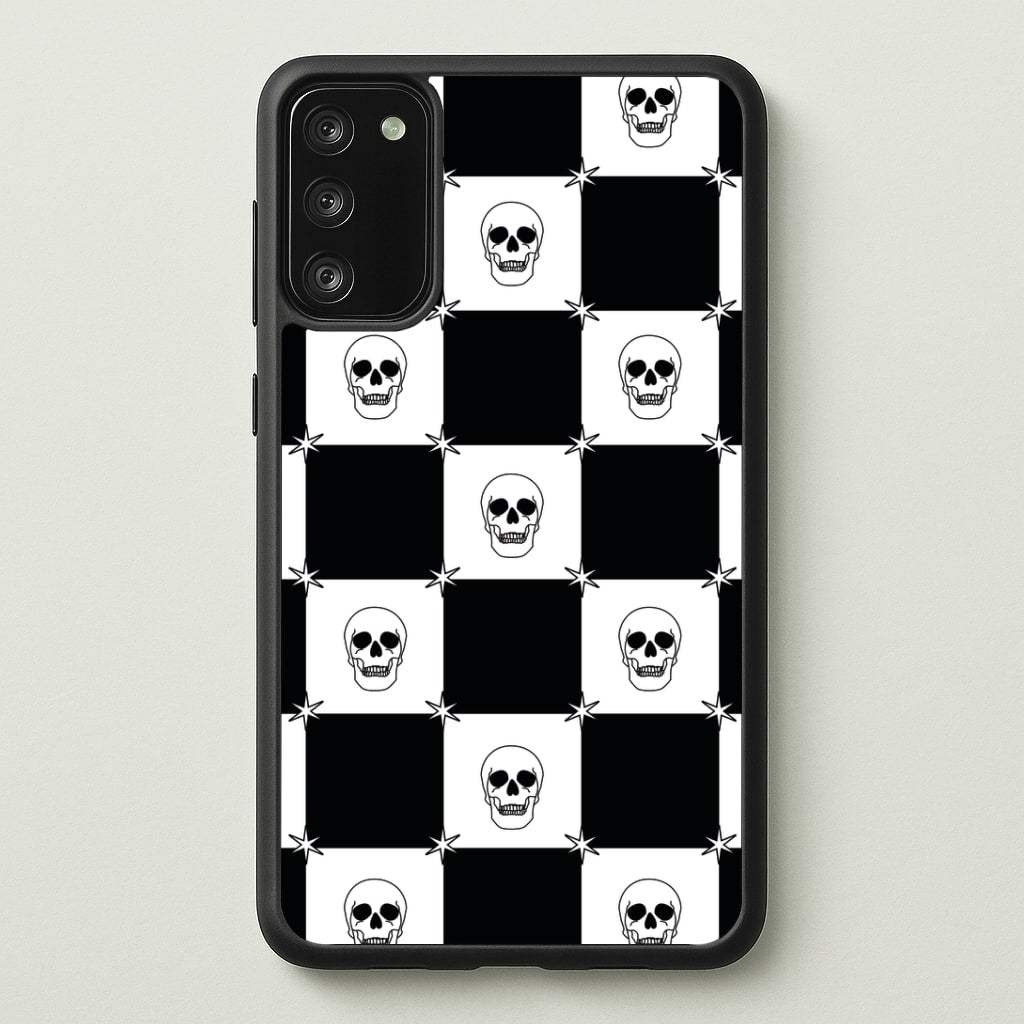 Checkered Skulls Pattern Galaxy S20 Case