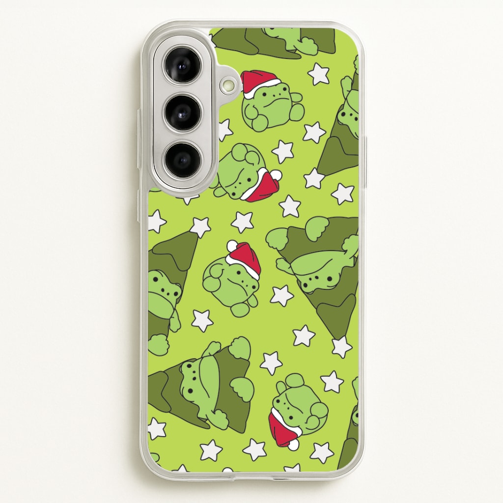 Christmas Frogs And Stars Plush Pattern Galaxy A56 Case