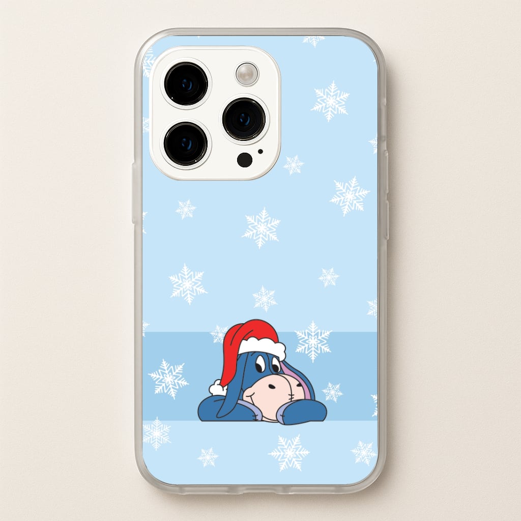 Cartoon Donkey Snowflakes iPhone 15 Pro Case