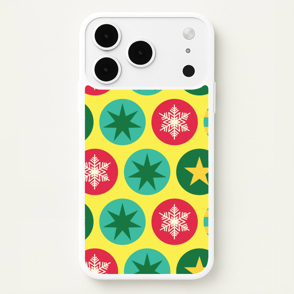 Colourful Abstract Baubles Christmas Pattern iPhone 17 Pro Max Case