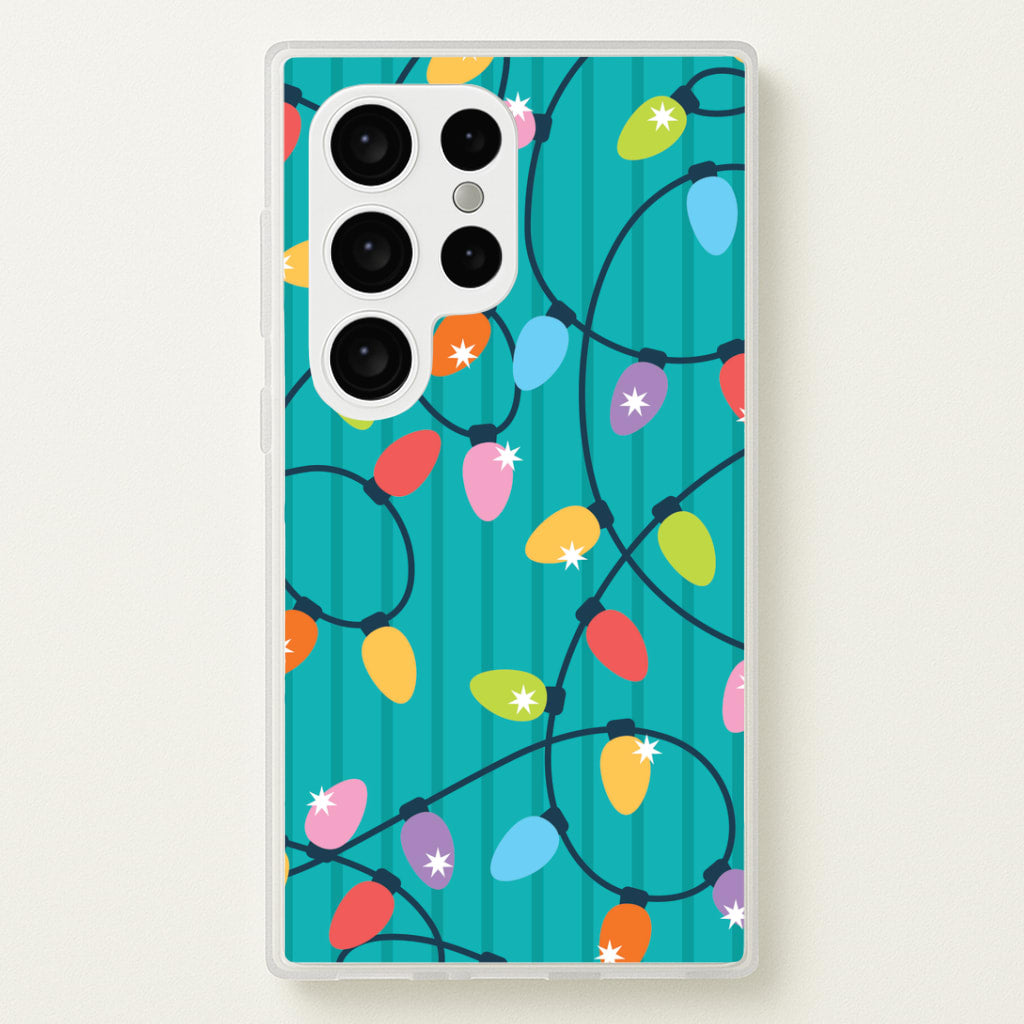 Funky Christmas Lights Pattern Galaxy S24 Ultra Case