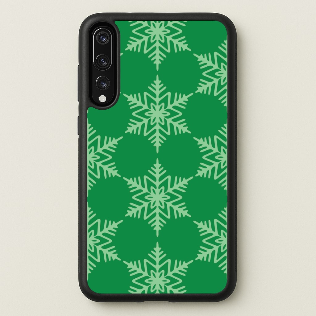 Green Giant Snowflakes Christmas Pattern Huawei P20 Pro Case
