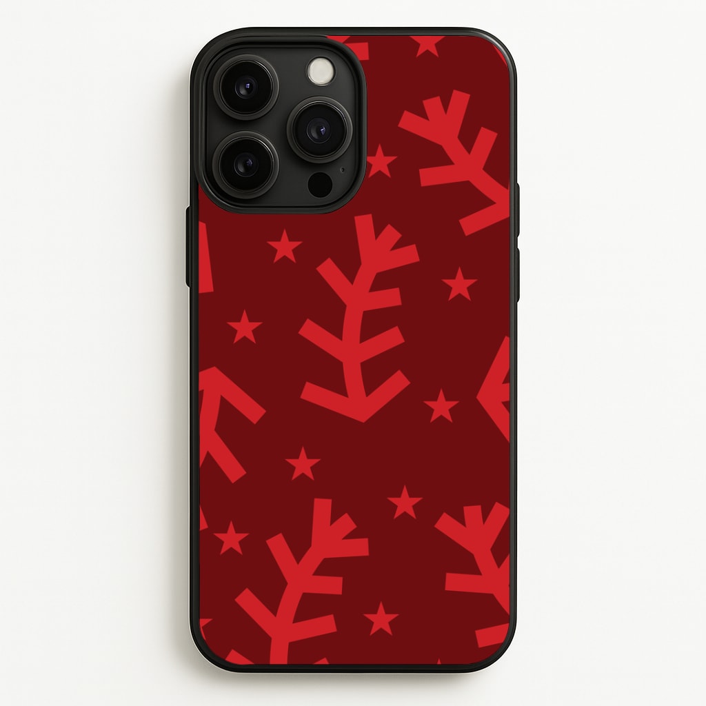 Abstract Ferns And Snowflakes Pattern iPhone 13 Pro Max Case