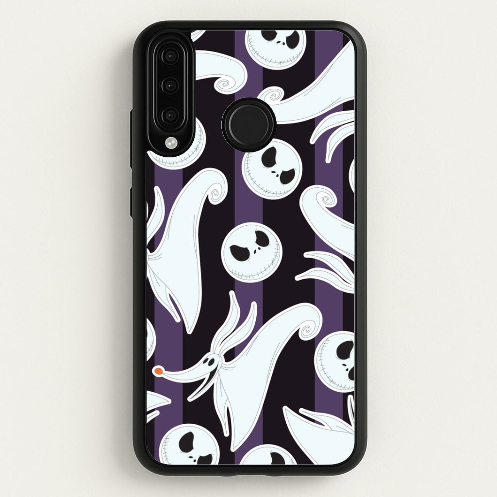 Skeleton Dog And Face Pattern Huawei P30 Lite Case