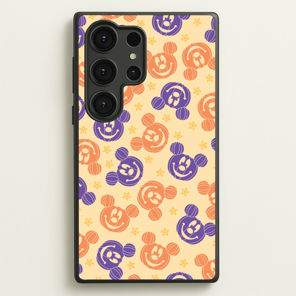Pumkin Mouse And Stars Pattern Galaxy S25 Ultra Case