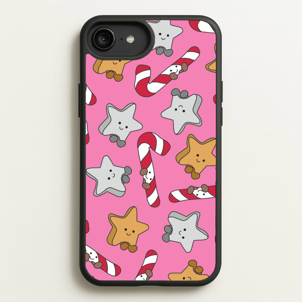 Pink Christmas Plushies Pattern iPhone 6 Plus / 7 Plus / 8 Plus Case