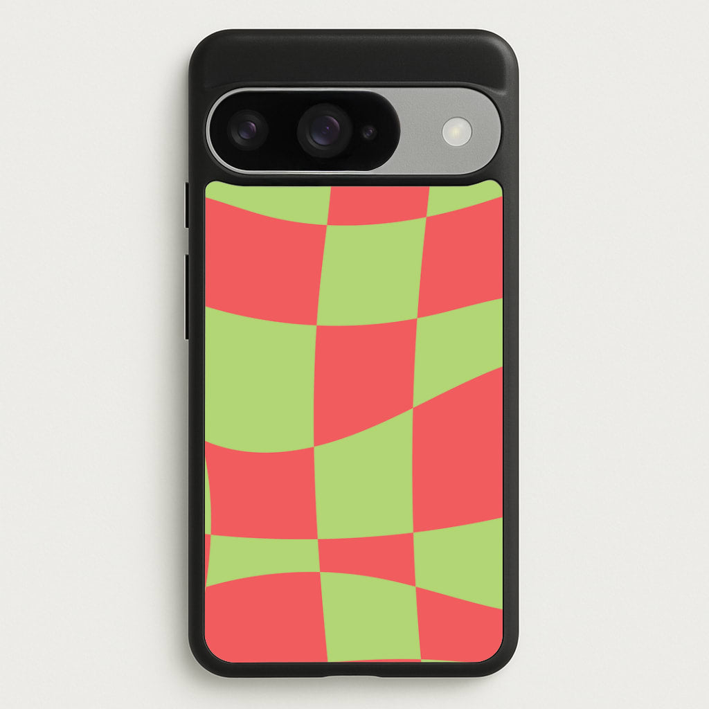 Abstract Red And Green Christmas Pattern Google Pixel 10 / 10 Pro Case