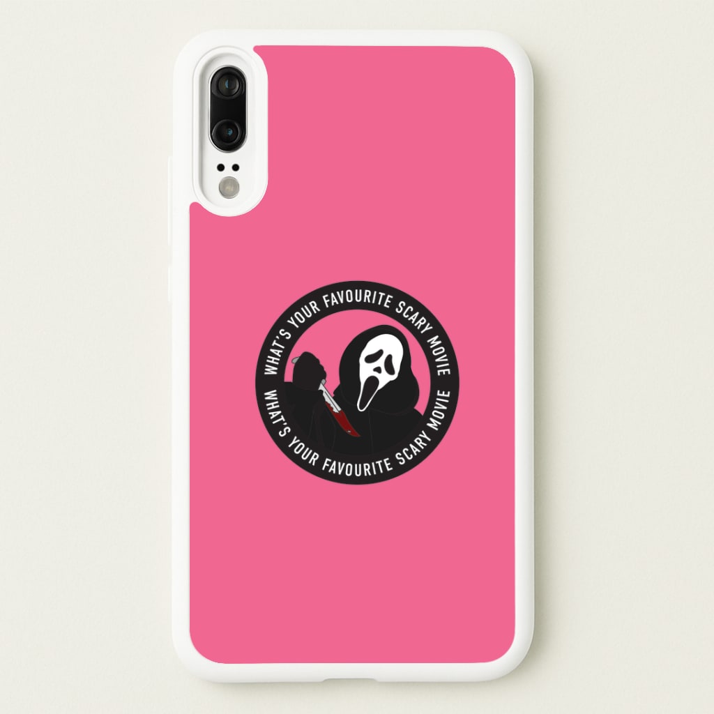 What's Your Favourite Scary Movie Badge Huawei P20 Case