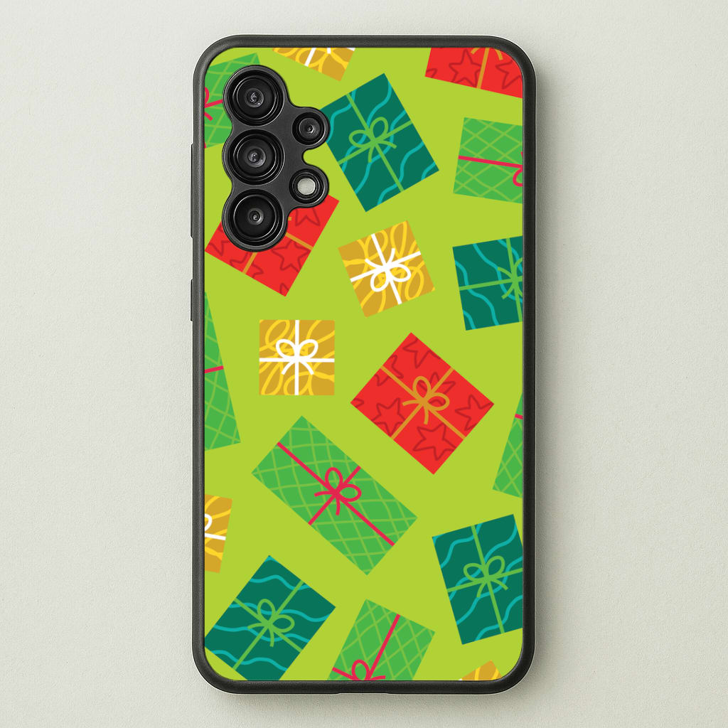Colourful Abstract Christmas Presents Pattern Galaxy A13 Case