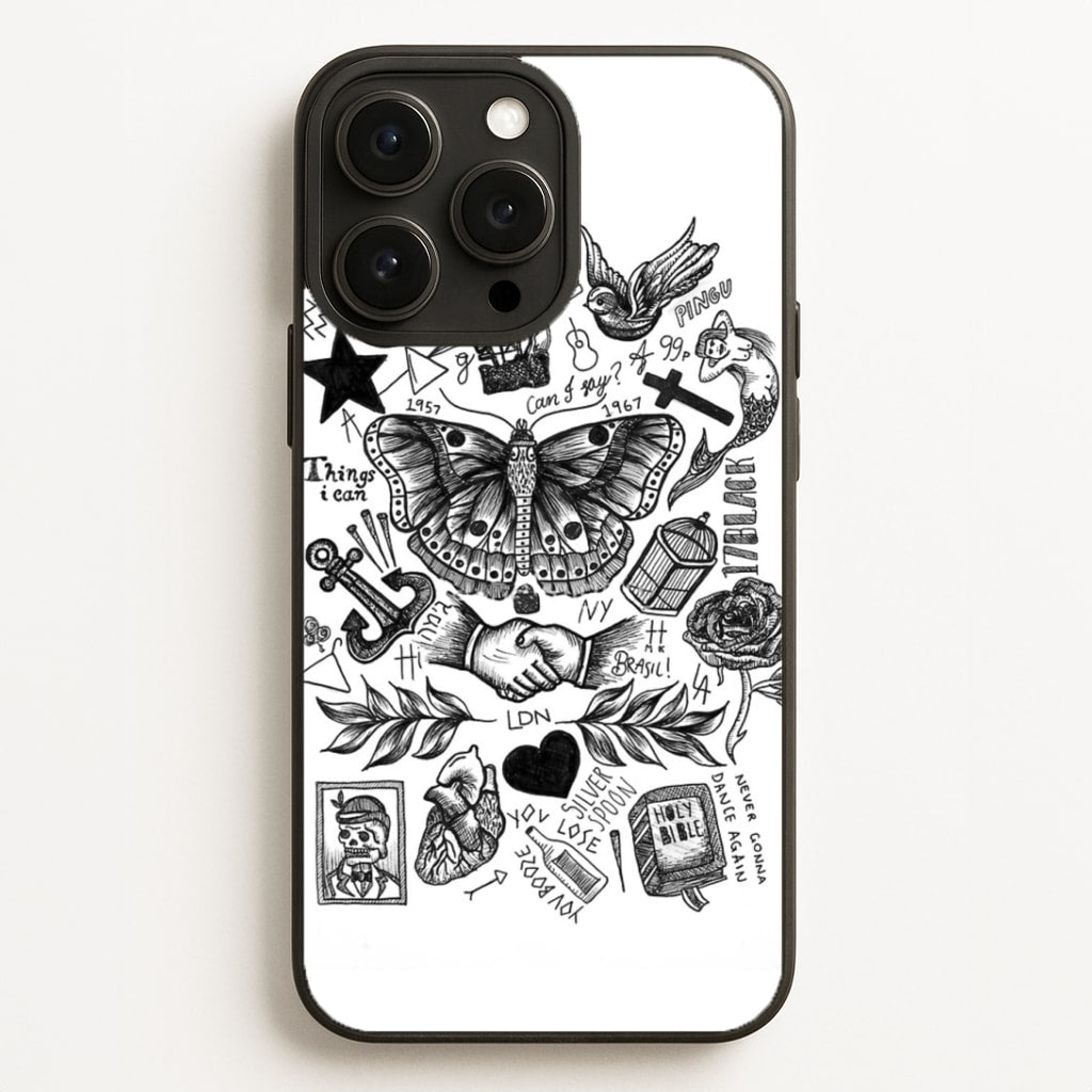 Harry Tattoos Phone Case for iPhone, Samsung Galaxy and Google Pixel