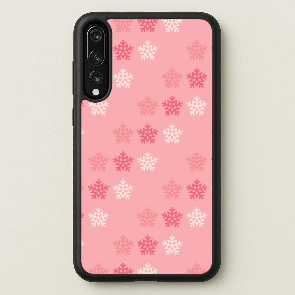 Red Slowflakes Christmas Pattern Huawei P20 Pro Case