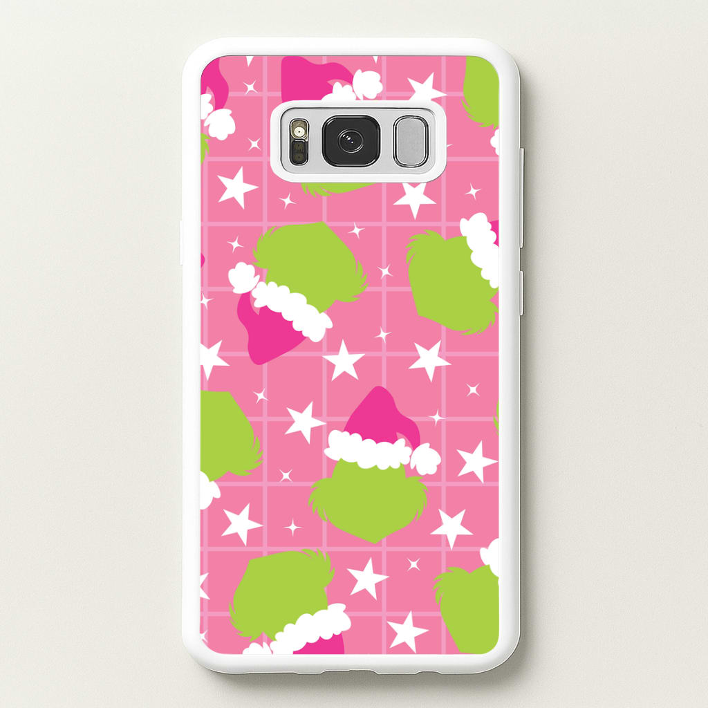 Pink Green Creature Xmas Pattern Galaxy S8 Case