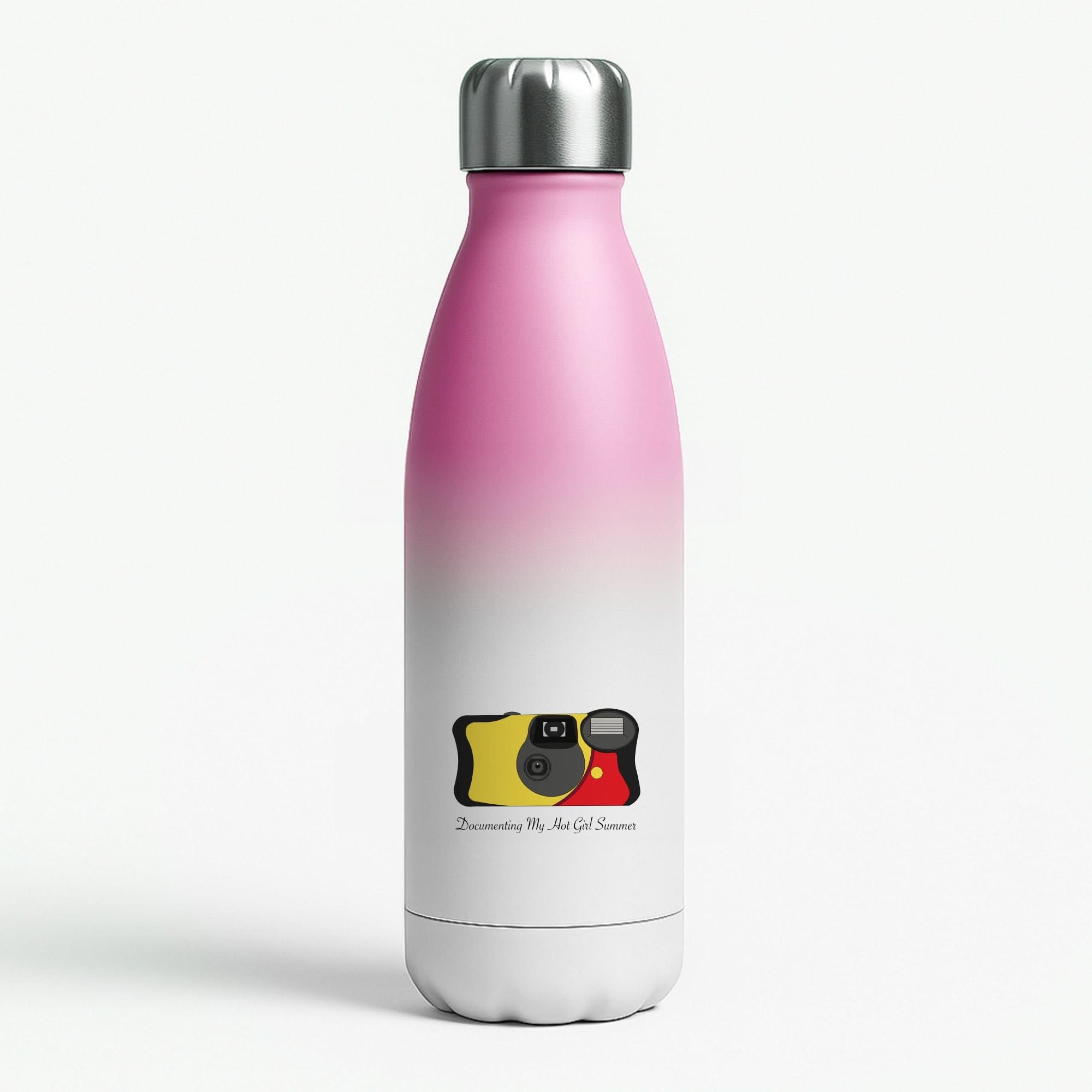 Documenting My Hot Girl Summer Camera Pink Water Bottle