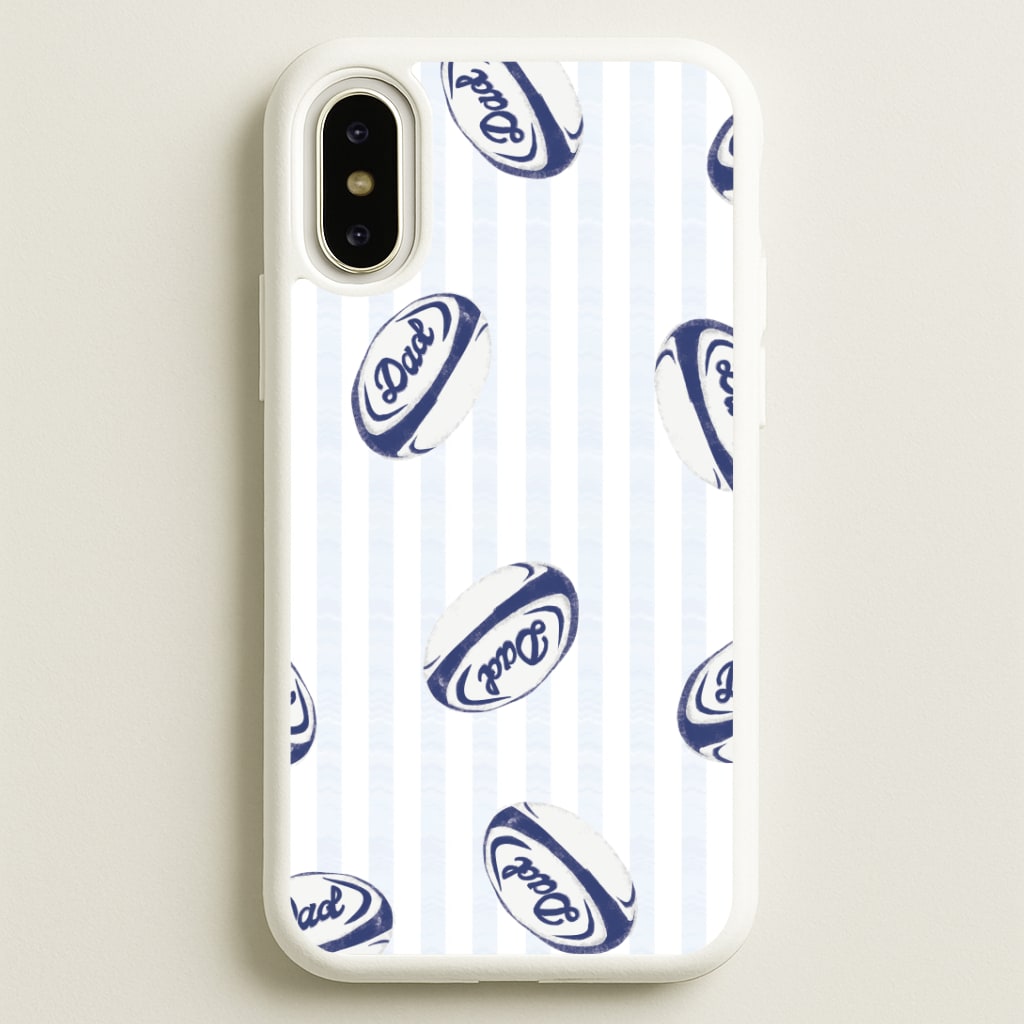 Dad Rugby Ball Pattern iPhone X / XS Case