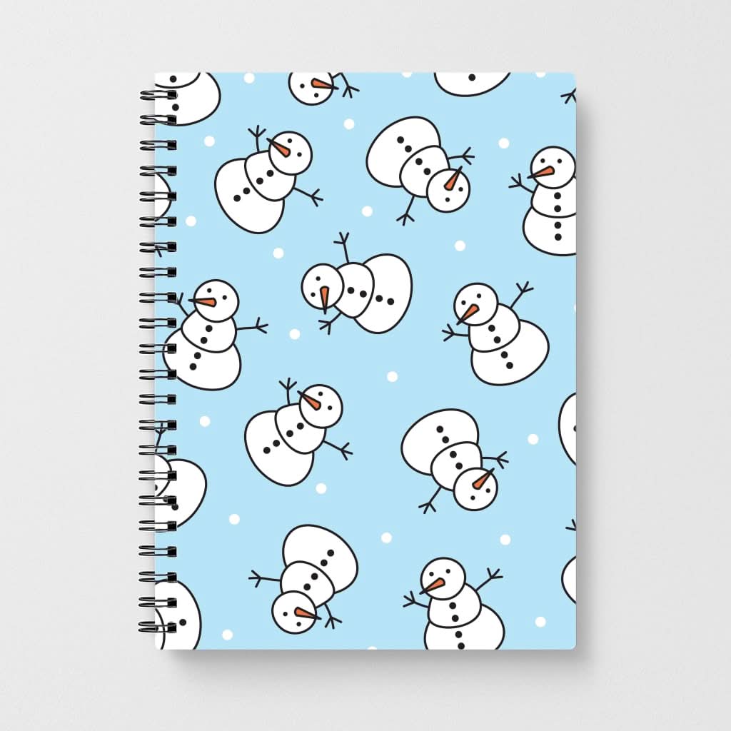 Cartoon Snowmen Pattern Notebook