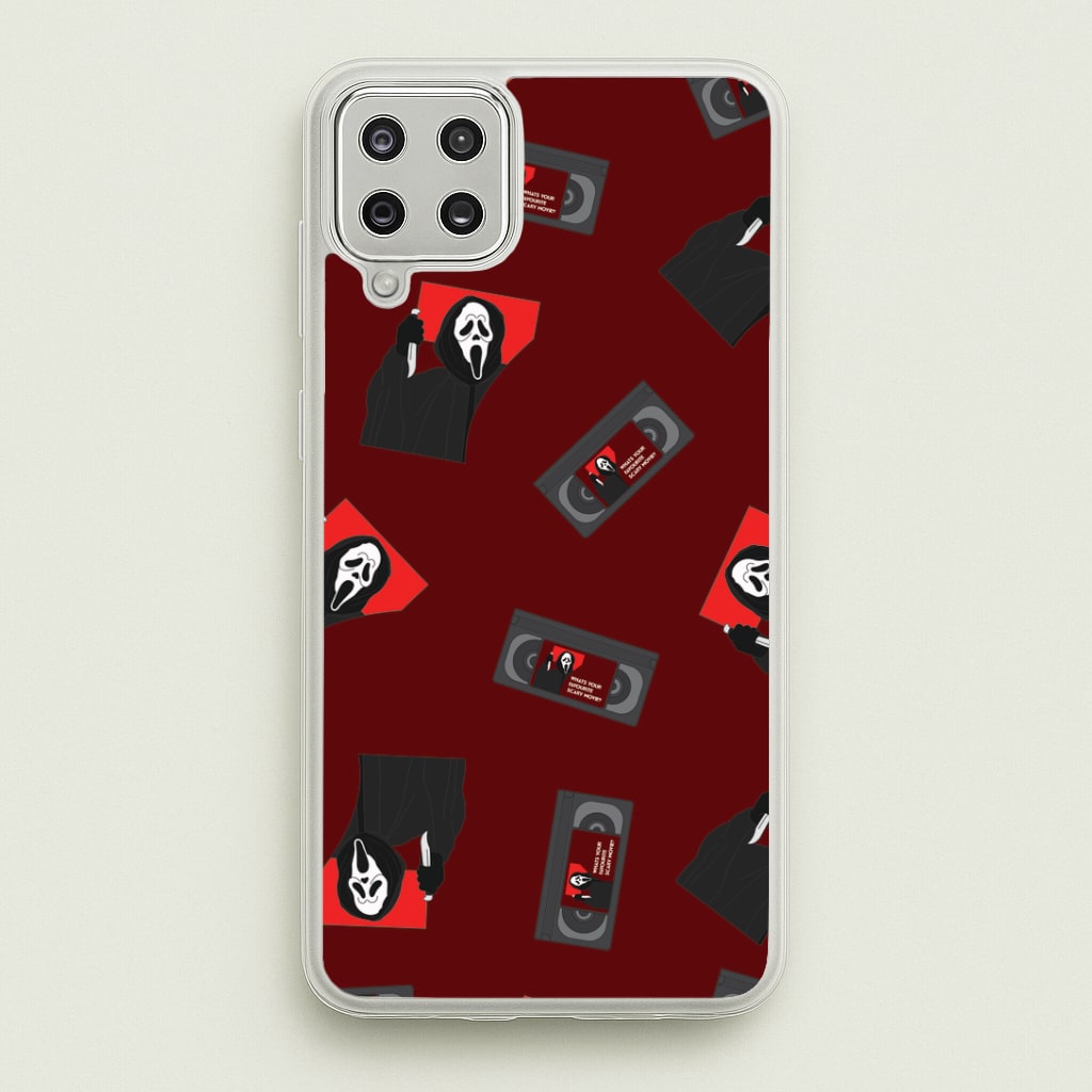 VHS & Ghostface Pattern Galaxy A12 Case