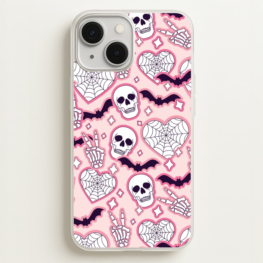 Cute Halloween Stickers Pattern iPhone 13 Mini Case