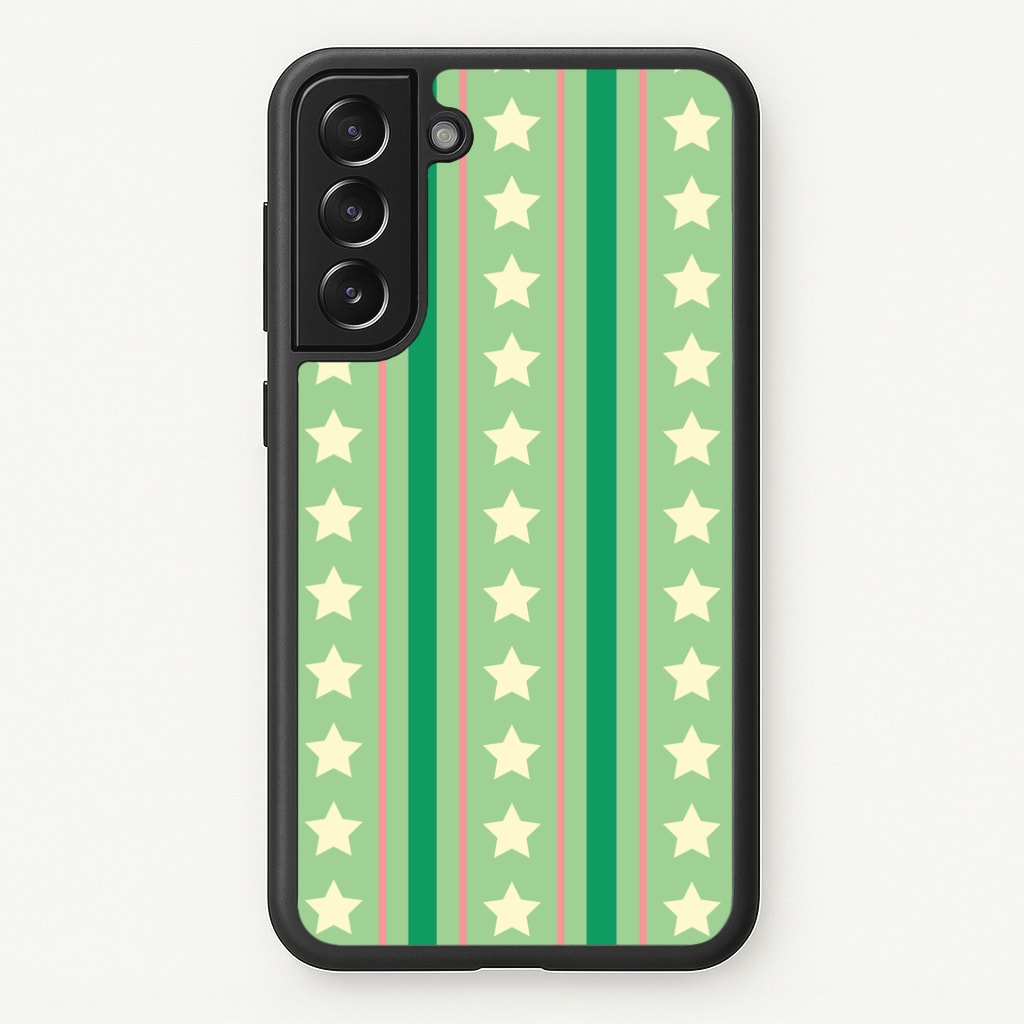 Stars And Stripes Christmas Pattern Galaxy S21 Plus Case