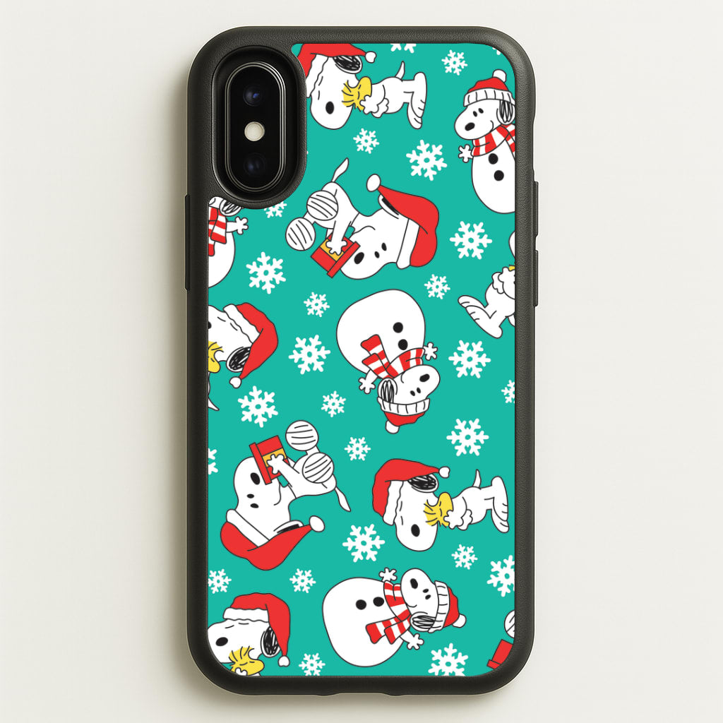 Christmas Cartoon Beagle Pattern iPhone X / XS Case