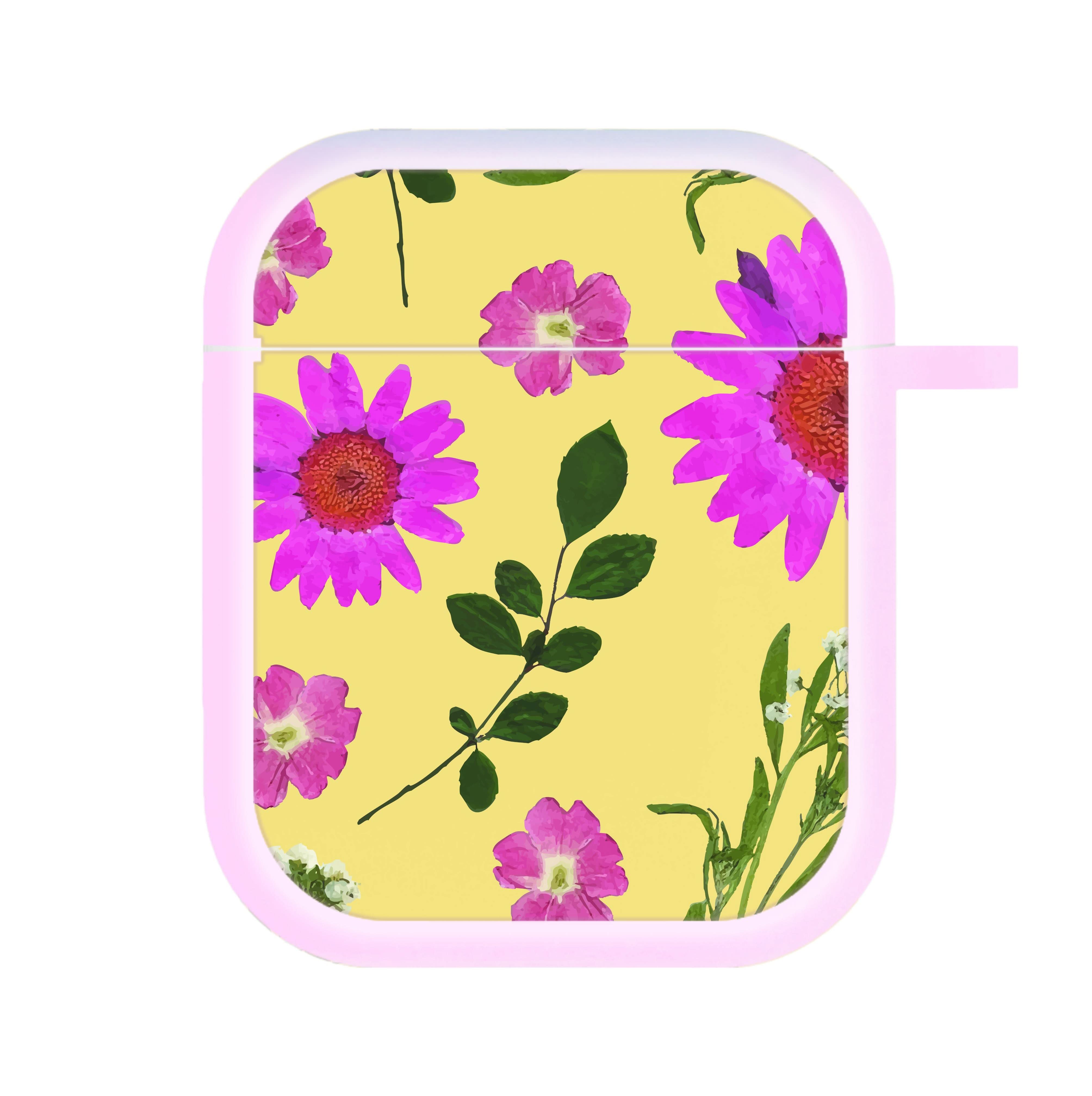Pressed Plants Yellow AirPods Case