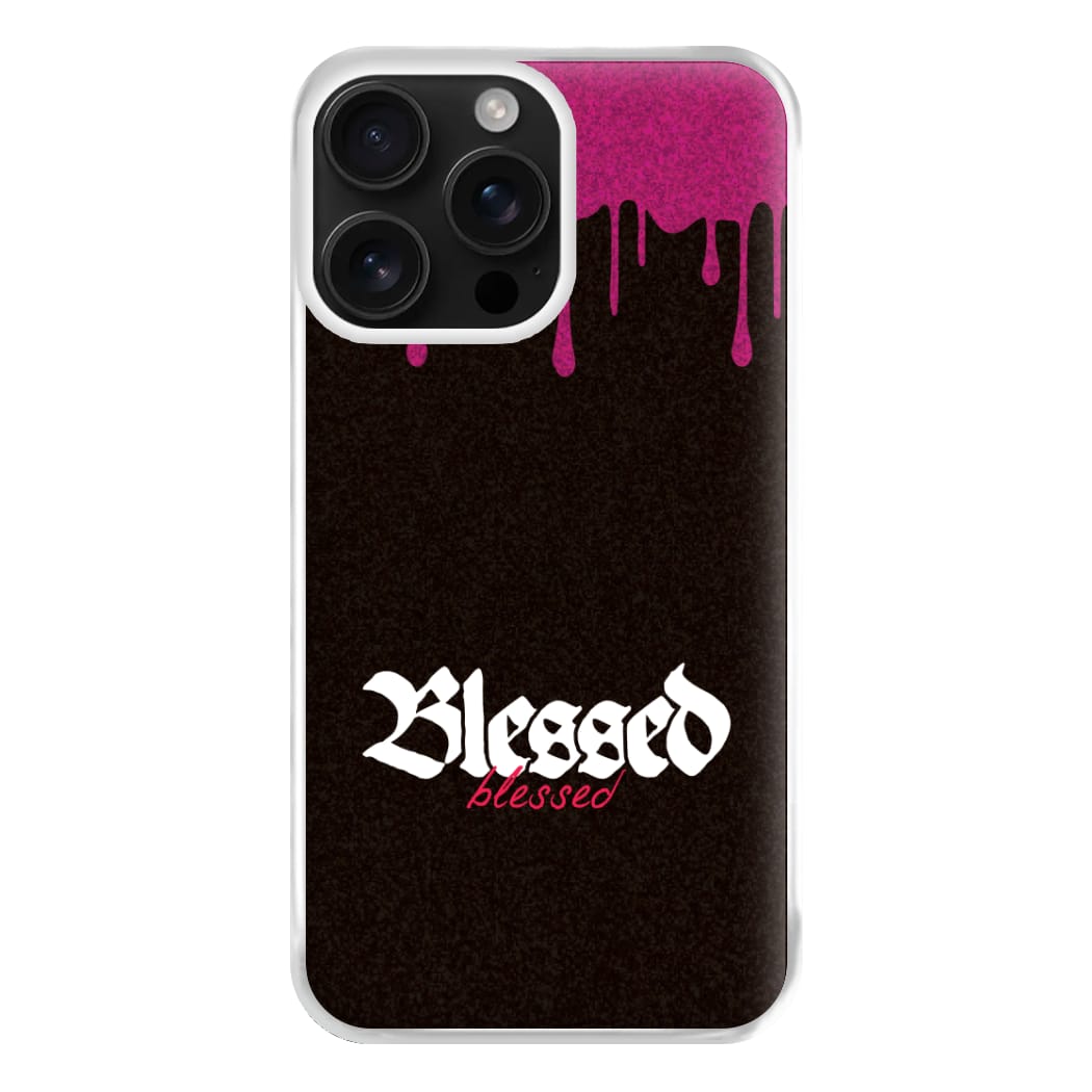 Glitter Blessed iPhone 16 Pro Case