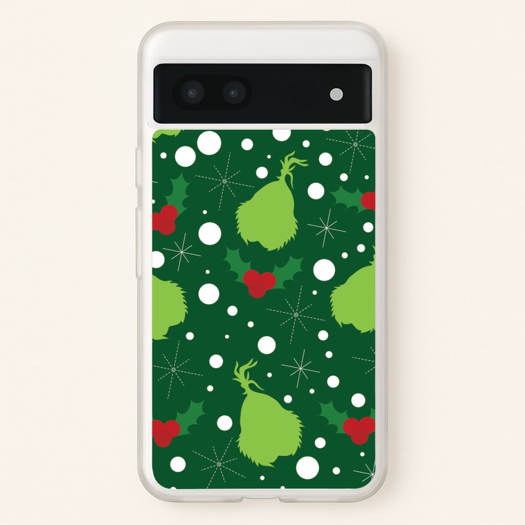 Green Creature Christmas Pattern Google Pixel 7a Case