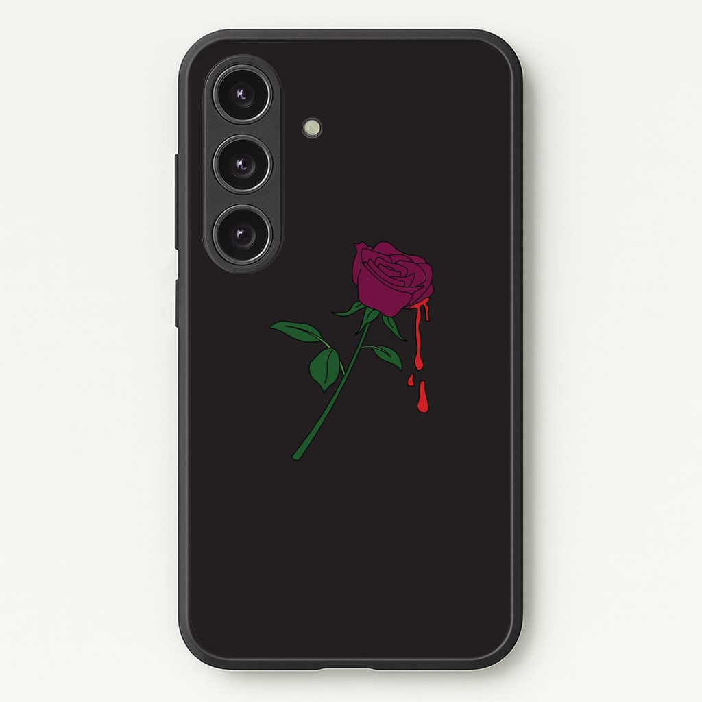 Dark Pink Rose Galaxy S24 Case