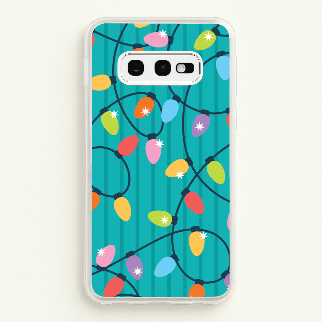 Funky Christmas Lights Pattern Galaxy S10e Case