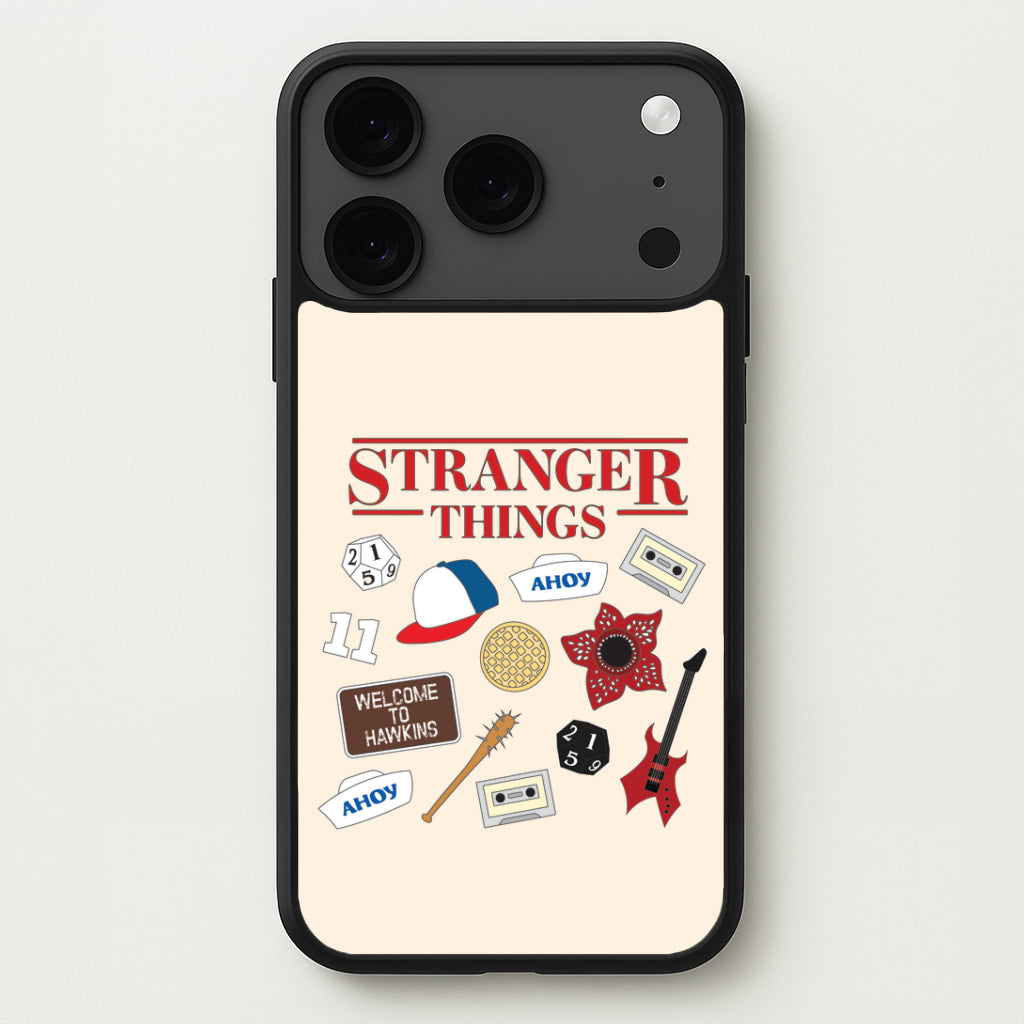 Stranger Things Cartoon Icons iPhone 17 Pro Max Case