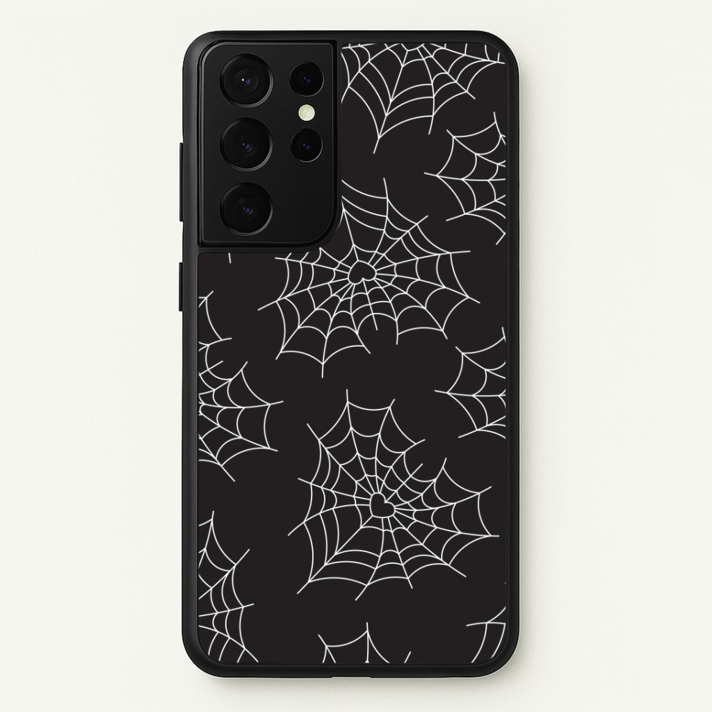Spiderweb Hearts Pattern Galaxy S21 Ultra Case