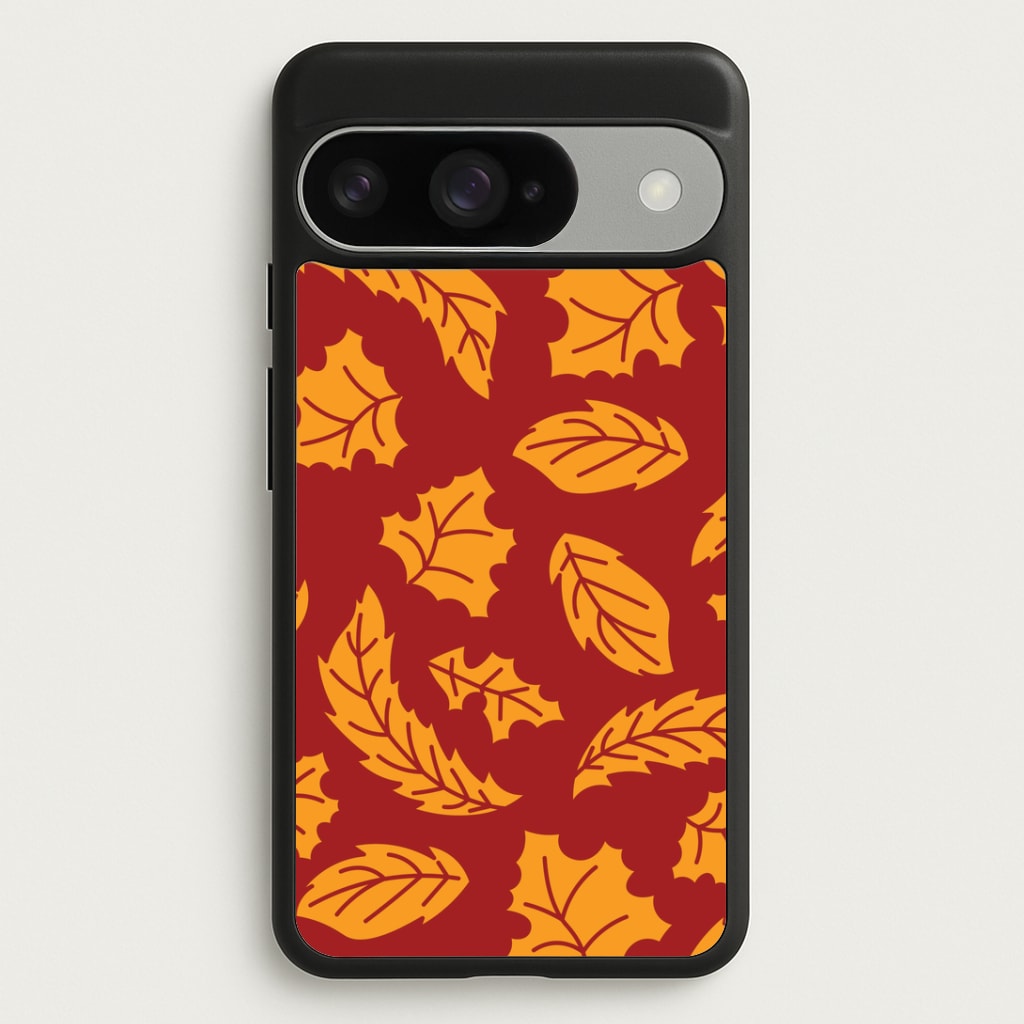 Orange Leaves Pattern Google Pixel 10 / 10 Pro Case