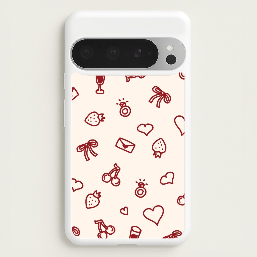 Valentines Doodles Google Pixel 9 Pro XL Case