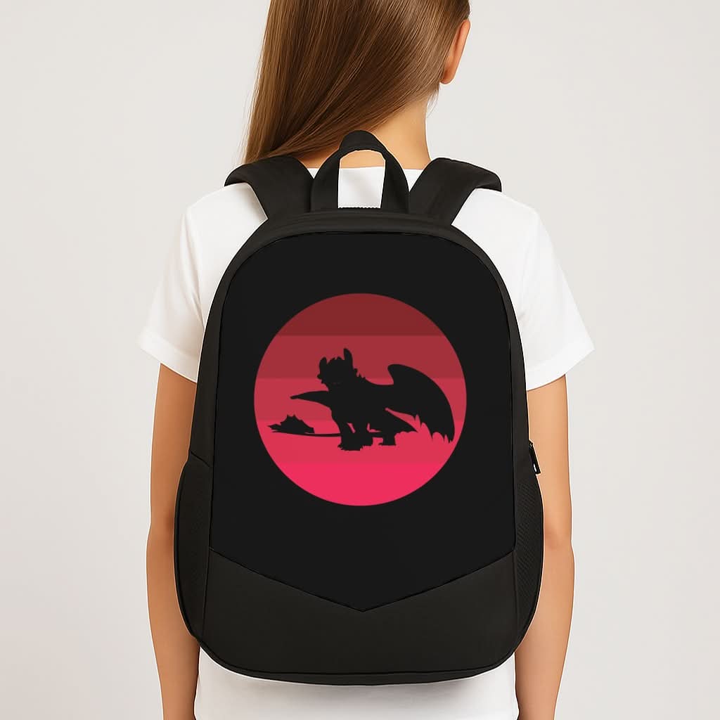 Red Sunset Dragon School Bag