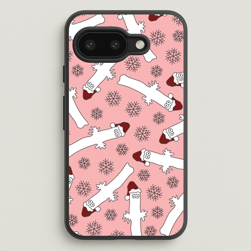 Wiggly Moom Xmas Hat Pattern Google Pixel 9a Case