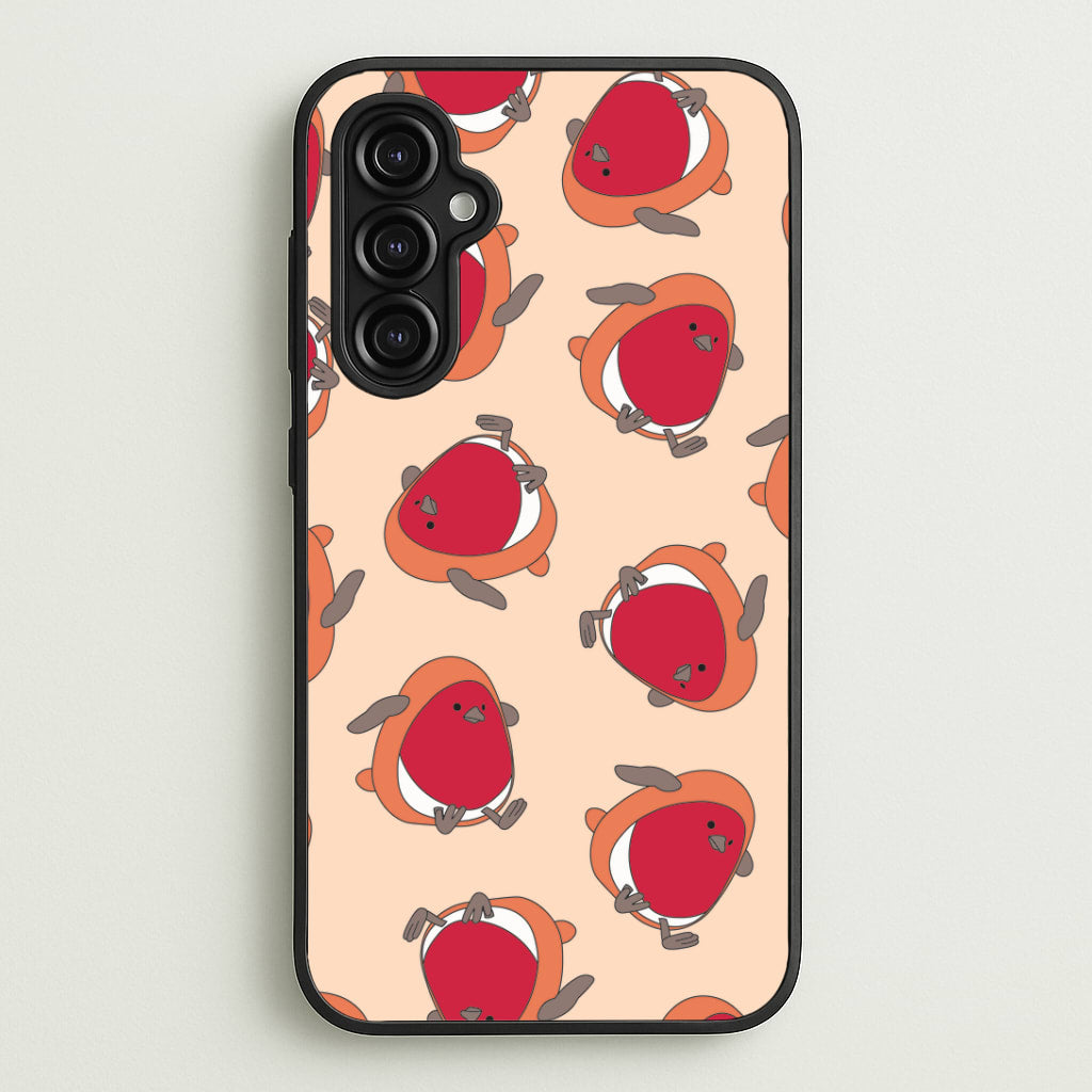 Christmas Robin Plush Pattern Galaxy A14 Case