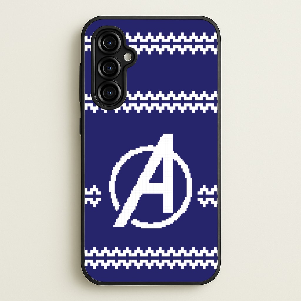 Superhero Team Blue Christmas Jumper Galaxy A54 Case