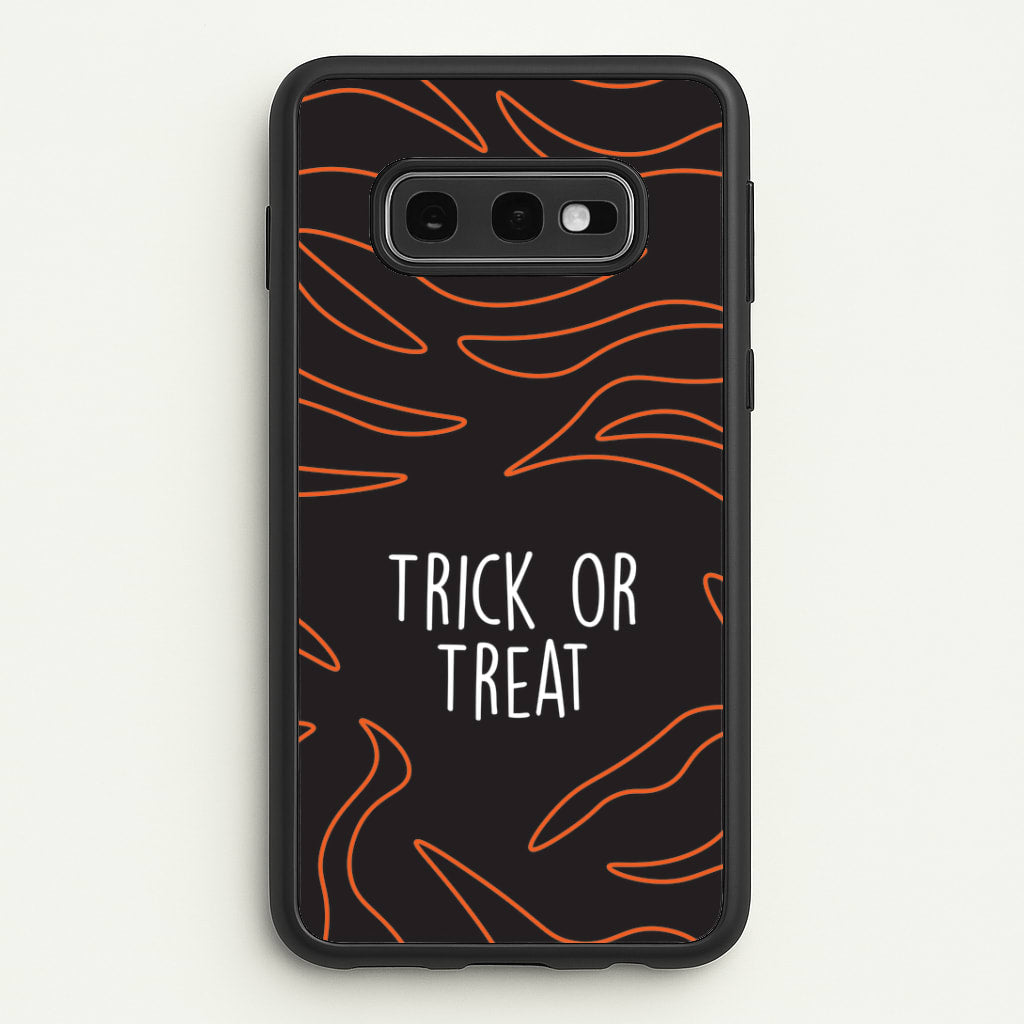 Zebra Print Trick Or Treat Galaxy S10e Case