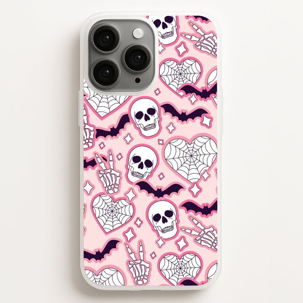 Cute Halloween Stickers Pattern Phone Case for Apple iPhone, Samsung Galaxy, Huawei and Google Pixel