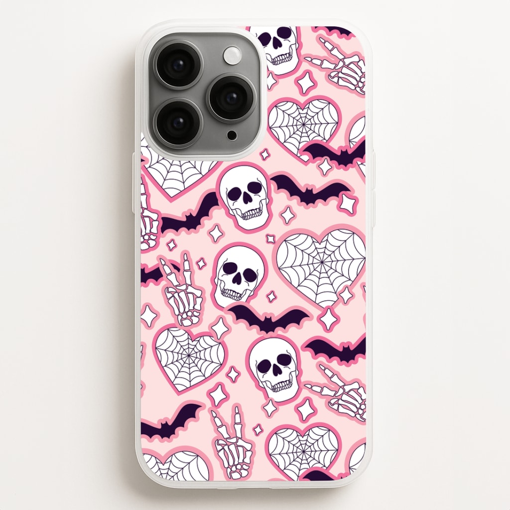 Cute Halloween Stickers Pattern iPhone 16 Pro Max Case